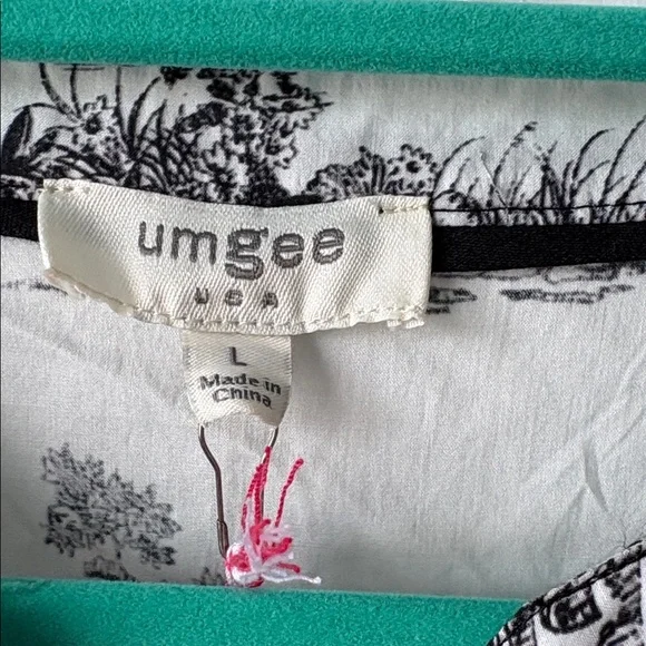 NWT Umgee Black and White Toile Print Midi Dress - Picture 4 of 5